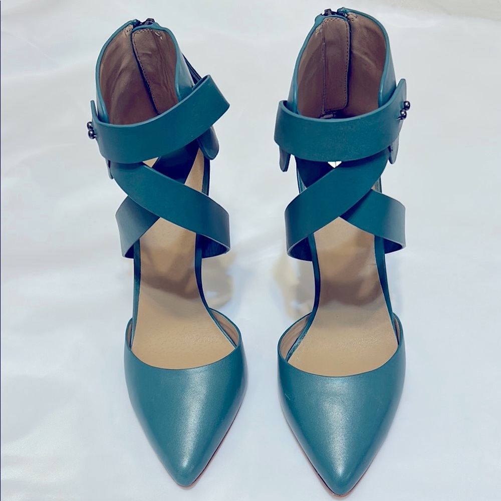 Joe’s Leather Ankle with Crisscross Straps. New Without Tags